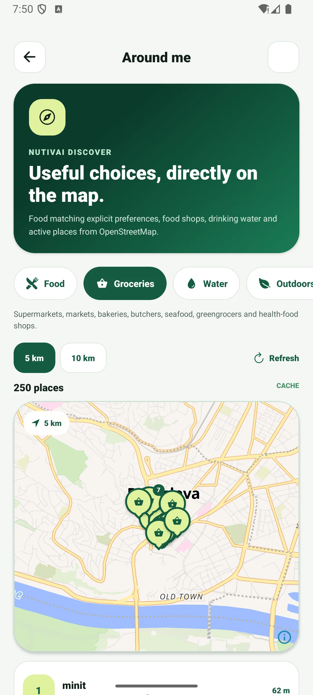 NutivAI nearby food shopping discovery