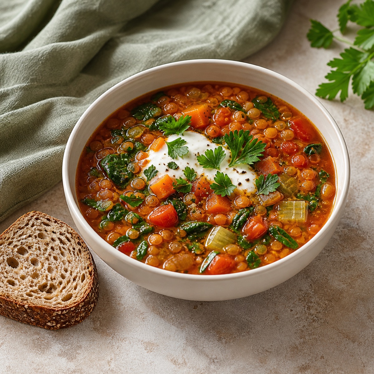 Red lentil soup