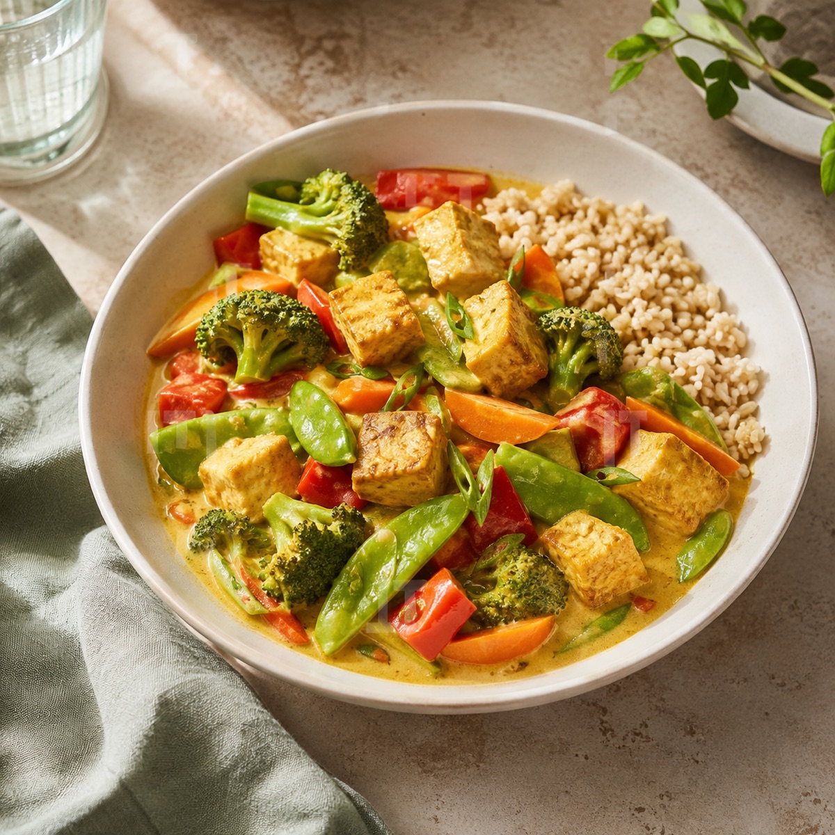 Tofu coconut curry